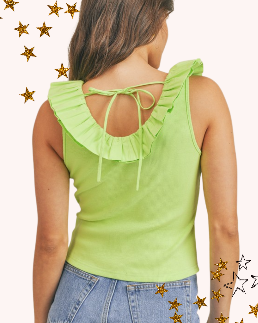 Too Cute in Chartreuse Top