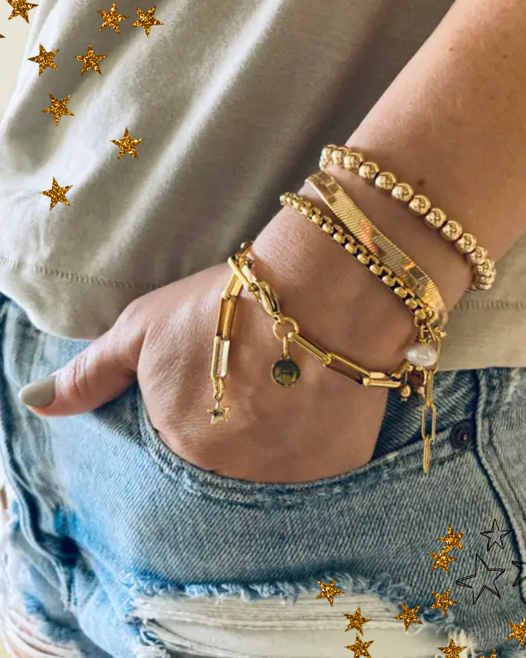 Gold Plated Link Chain Bracelet