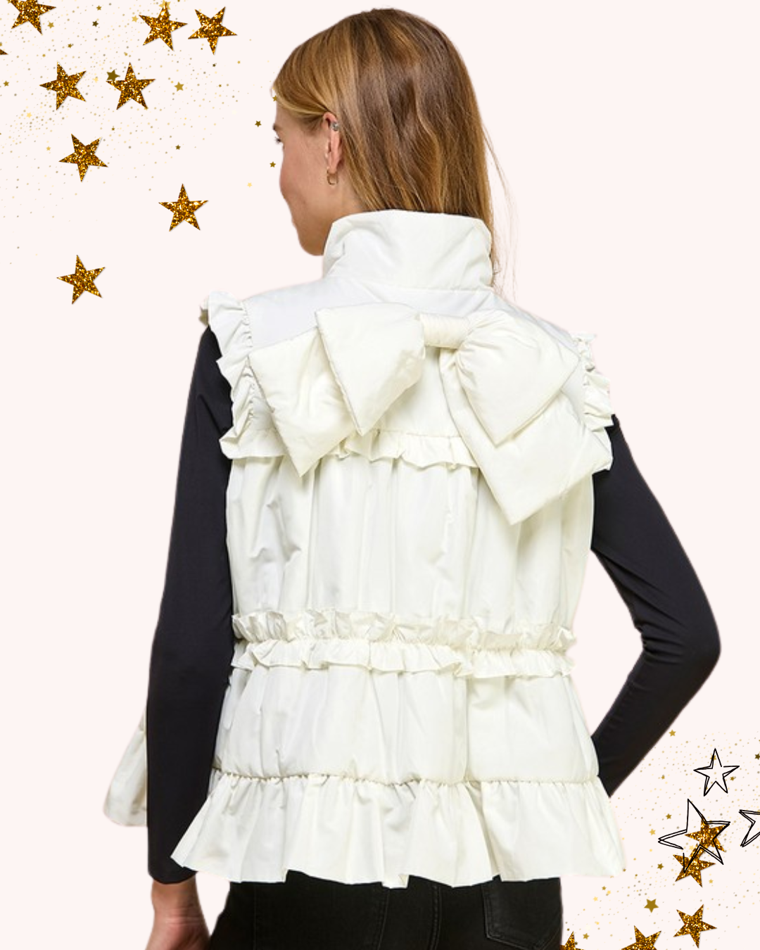 Ruffle Dreams Puffer Vest